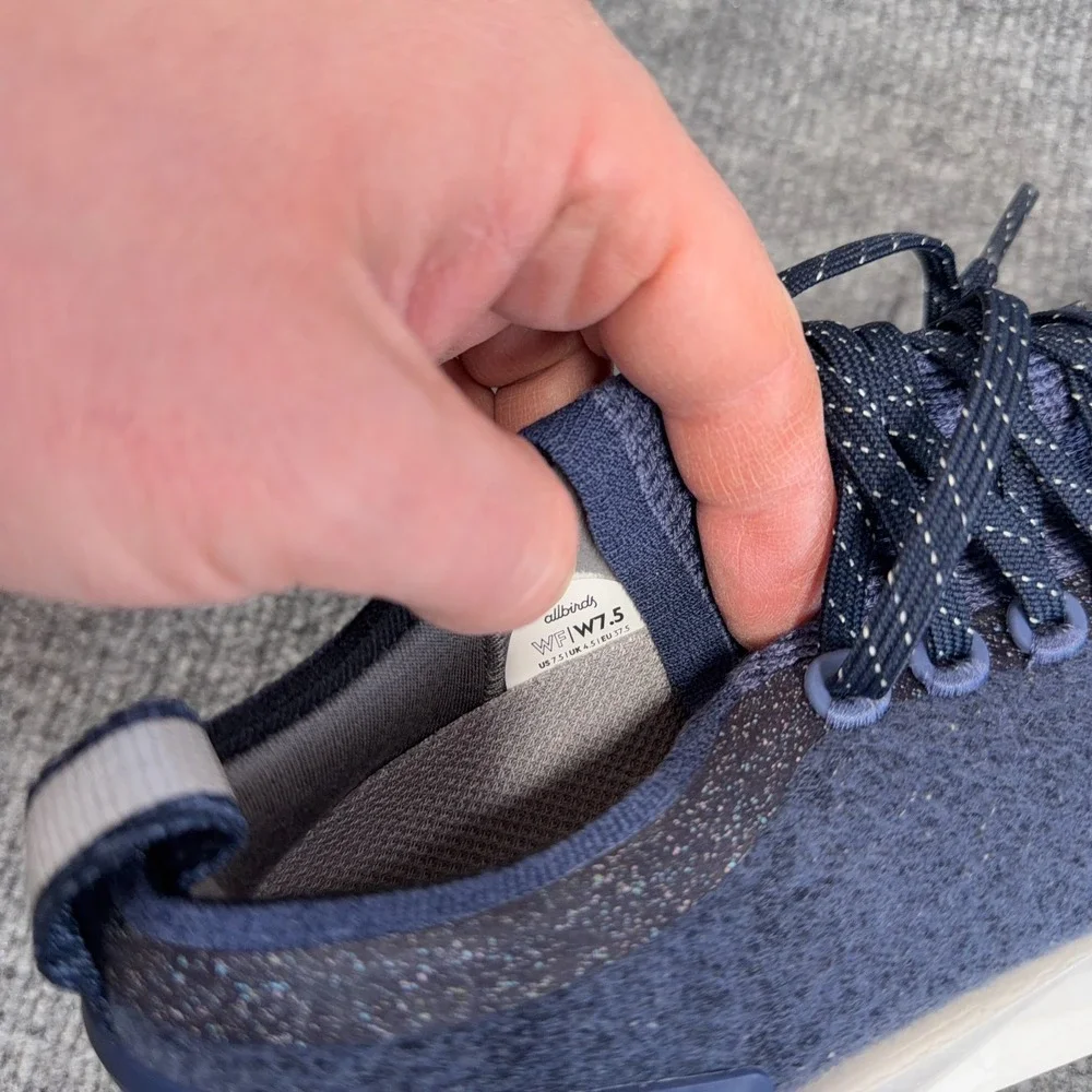 Allbirds Wool Flyer Mizzles Navy Blue Womens Size 7.5 Shoes Sneakers Gym Run